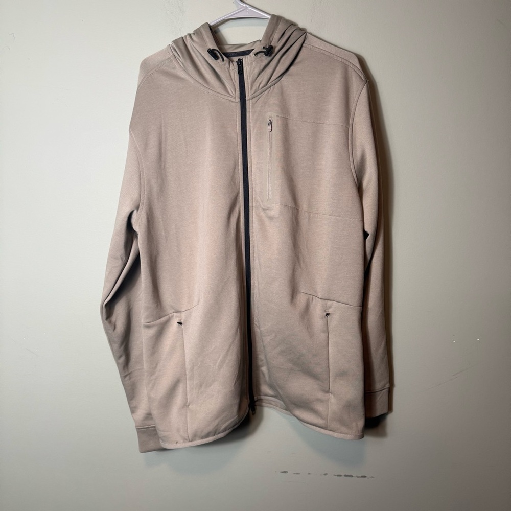 VRST Men's‎ Earl Grey Pockets Pinnacle Fleece Full Zipper Hoodie Size Large